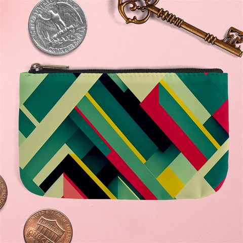 Abstract Geometric Design Pattern Large Coin Purse from ArtsNow.com Front