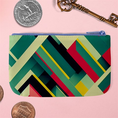 Abstract Geometric Design Pattern Large Coin Purse from ArtsNow.com Back