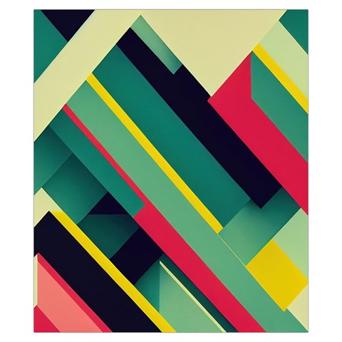 Abstract Geometric Design Pattern Drawstring Pouch (XS) from ArtsNow.com Front