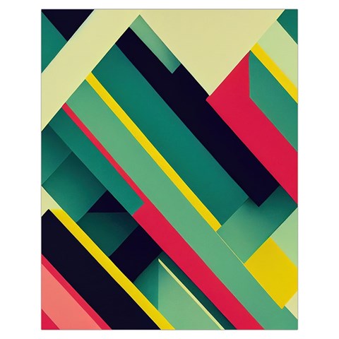 Abstract Geometric Design Pattern Drawstring Pouch (XL) from ArtsNow.com Front