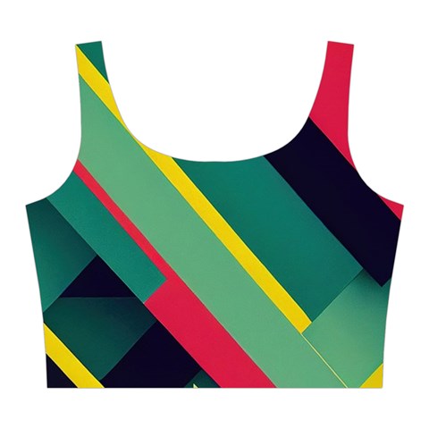 Abstract Geometric Design Pattern Midi Sleeveless Dress from ArtsNow.com Top Back