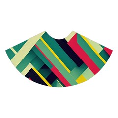 Abstract Geometric Design Pattern Midi Sleeveless Dress from ArtsNow.com Skirt Front