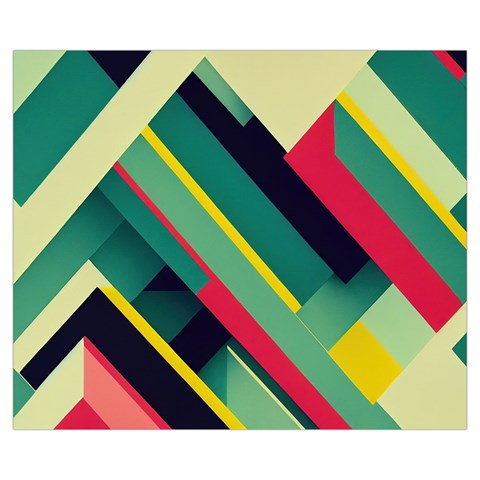 Abstract Geometric Design Pattern Zipper Medium Tote Bag from ArtsNow.com Front