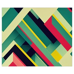 Abstract Geometric Design Pattern Zipper Medium Tote Bag from ArtsNow.com Back
