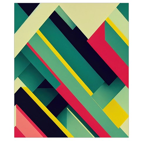Abstract Geometric Design Pattern Belt Pouch Bag (Small) from ArtsNow.com Back Strap