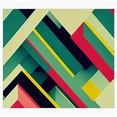 Abstract Geometric Design Pattern Roll Up Canvas Pencil Holder (S) from ArtsNow.com Front