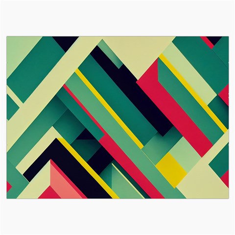 Abstract Geometric Design Pattern Roll Up Canvas Pencil Holder (M) from ArtsNow.com Front