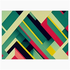 Abstract Geometric Design Pattern Roll Up Canvas Pencil Holder (L) from ArtsNow.com Front