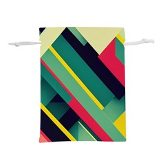 Abstract Geometric Design Pattern Lightweight Drawstring Pouch (L) from ArtsNow.com Back