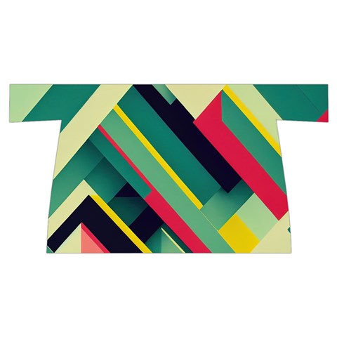 Abstract Geometric Design Pattern Wristlet Pouch Bag (Small) from ArtsNow.com Back