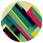 Abstract Geometric Design Pattern Round Trivet