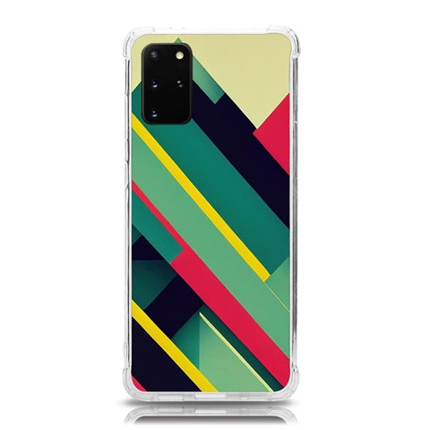 Abstract Geometric Design Pattern Samsung Galaxy S20Plus 6.7 Inch TPU UV Case from ArtsNow.com Front