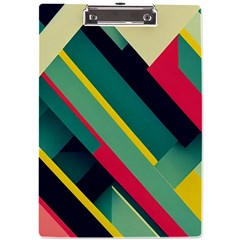 Abstract Geometric Design Pattern A4 Acrylic Clipboard from ArtsNow.com Front