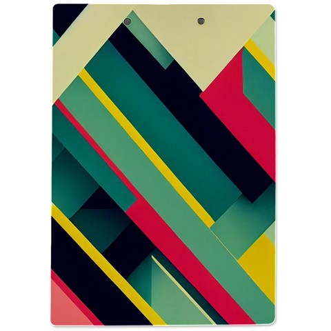 Abstract Geometric Design Pattern A4 Acrylic Clipboard from ArtsNow.com Back
