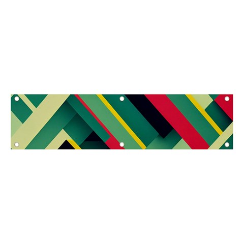 Abstract Geometric Design Pattern Banner and Sign 4  x 1  from ArtsNow.com Front