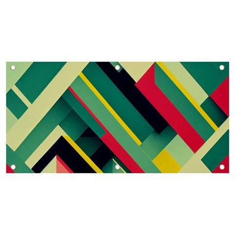 Abstract Geometric Design Pattern Banner and Sign 4  x 2  from ArtsNow.com Front