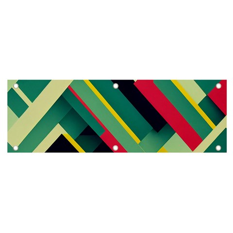 Abstract Geometric Design Pattern Banner and Sign 6  x 2  from ArtsNow.com Front