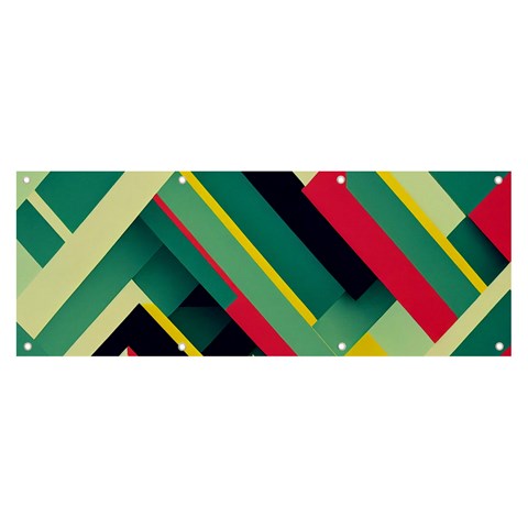 Abstract Geometric Design Pattern Banner and Sign 8  x 3  from ArtsNow.com Front