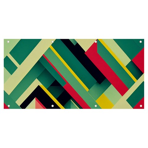 Abstract Geometric Design Pattern Banner and Sign 8  x 4  from ArtsNow.com Front