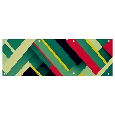 Abstract Geometric Design Pattern Banner and Sign 9  x 3  from ArtsNow.com Front