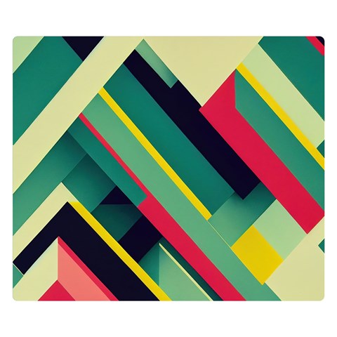 Abstract Geometric Design Pattern Premium Plush Fleece Blanket (Small) from ArtsNow.com 50 x40  Blanket Front