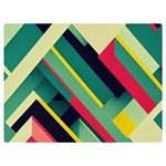 Abstract Geometric Design Pattern Two Sides Premium Plush Fleece Blanket (Extra Small)