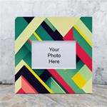 Abstract Geometric Design Pattern White Box Photo Frame 4  x 6 