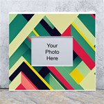 Abstract Geometric Design Pattern White Wall Photo Frame 5  x 7 