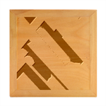 Abstract Geometric Design Pattern Wood Photo Frame Cube