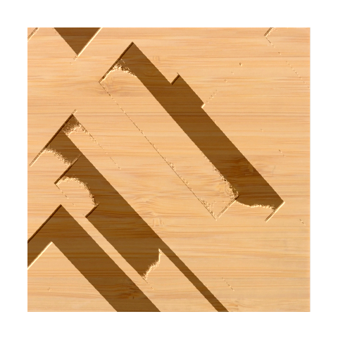 Abstract Geometric Design Pattern Bamboo Coaster Set from ArtsNow.com Coaster 2