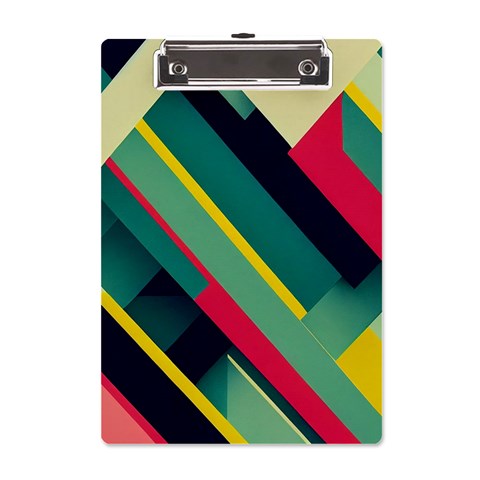 Abstract Geometric Design Pattern A5 Acrylic Clipboard from ArtsNow.com Front