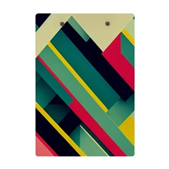 Abstract Geometric Design Pattern A5 Acrylic Clipboard from ArtsNow.com Back
