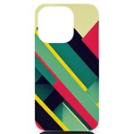 Abstract Geometric Design Pattern iPhone 14 Pro Black UV Print Case
