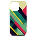 Abstract Geometric Design Pattern iPhone 14 Pro Max Black UV Print Case