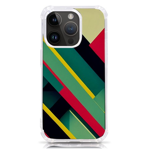 Abstract Geometric Design Pattern iPhone 14 Pro TPU UV Print Case from ArtsNow.com Front