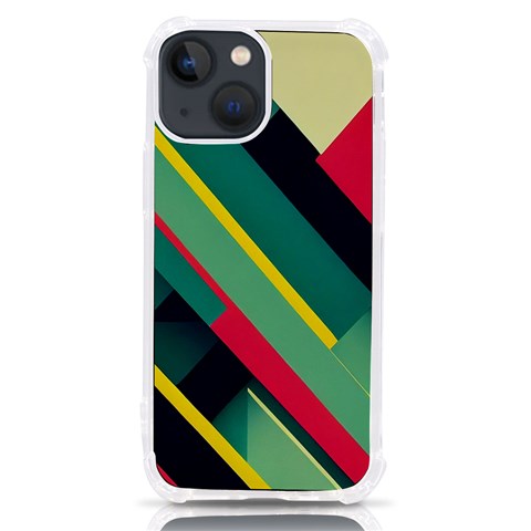Abstract Geometric Design Pattern iPhone 13 mini TPU UV Print Case from ArtsNow.com Front