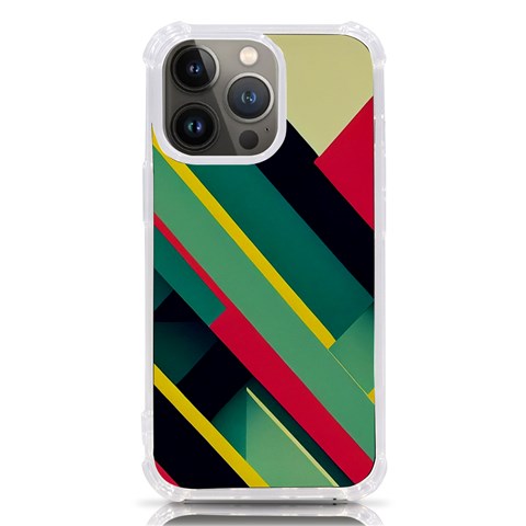 Abstract Geometric Design Pattern iPhone 13 Pro TPU UV Print Case from ArtsNow.com Front