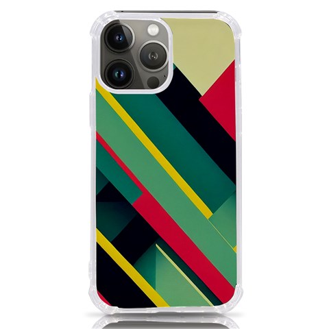 Abstract Geometric Design Pattern iPhone 13 Pro Max TPU UV Print Case from ArtsNow.com Front