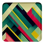 Abstract Geometric Design Pattern Square Glass Fridge Magnet (4 pack)