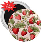 Strawberry Fruit 3  Magnets (10 pack) 