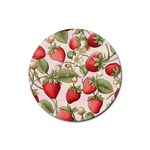 Strawberry Fruit Rubber Coaster (Round)