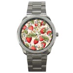 Strawberry Fruit Sport Metal Watch