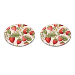 Strawberry Fruit Cufflinks (Oval)