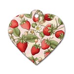 Strawberry Fruit Dog Tag Heart (Two Sides)