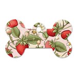 Strawberry Fruit Dog Tag Bone (Two Sides)