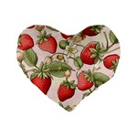 Strawberry Fruit Standard 16  Premium Heart Shape Cushions