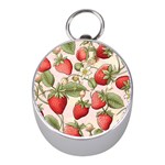 Strawberry Fruit Mini Silver Compasses