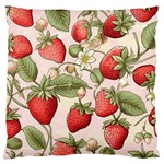 Strawberry Fruit Large Premium Plush Fleece Cushion Case (Two Sides)