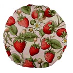 Strawberry Fruit Large 18  Premium Flano Round Cushions