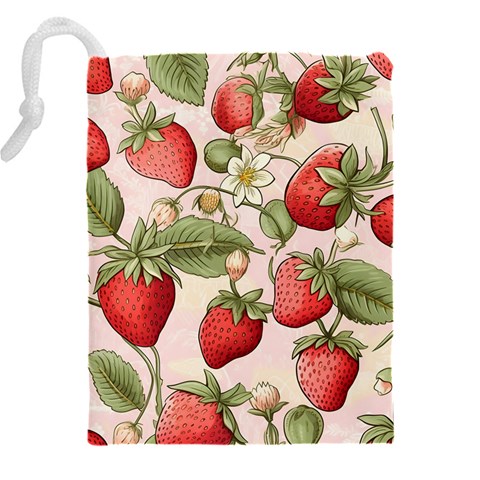Strawberry Fruit Drawstring Pouch (4XL) from ArtsNow.com Back